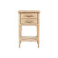 Minimalist Wooden Nightstand with Two Drawers and Open Shelf
